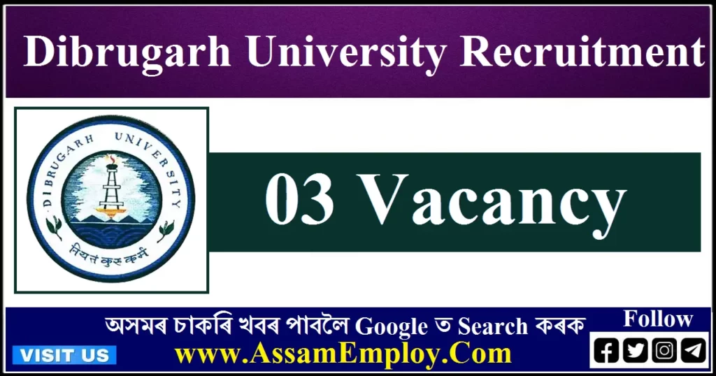 Dibrugarh University Recruitment