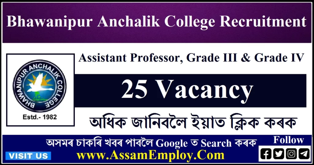 Bhawanipur Anchalik College Recruitment